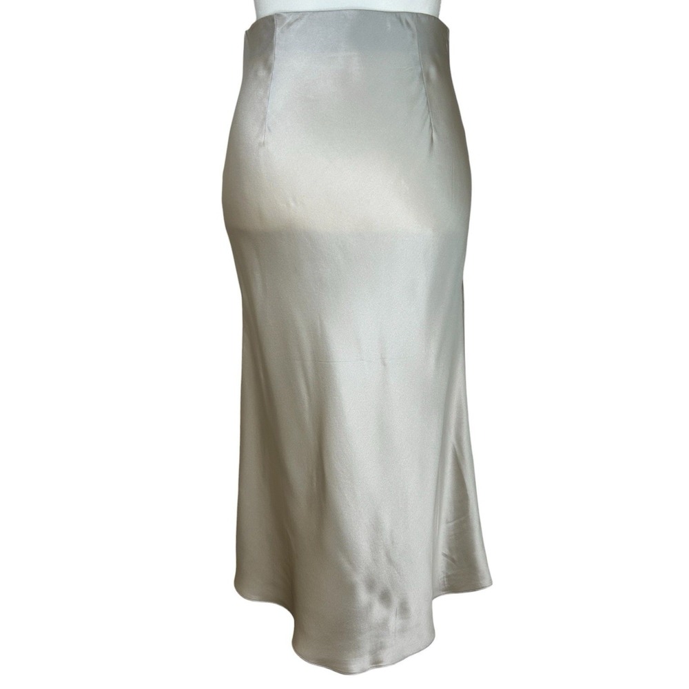Quince Satin Midi Skirt in Light Champagne - Picture 4 of 7